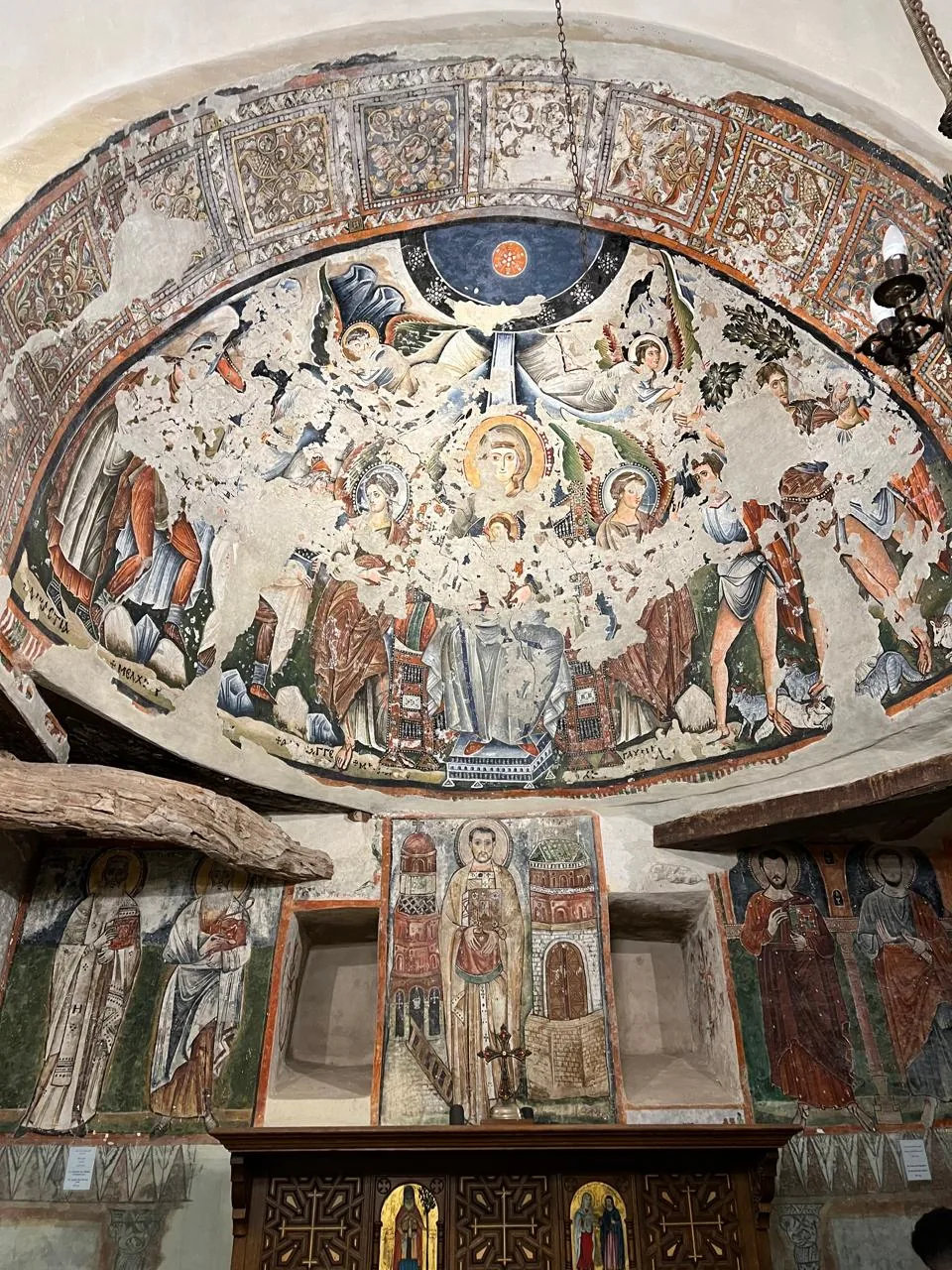 Inside a desert monastery church